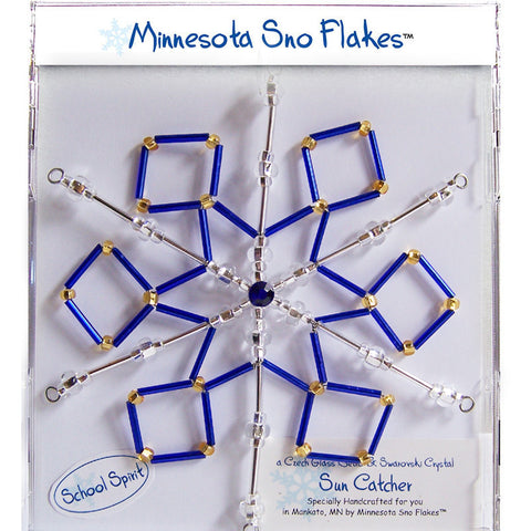 School Spirit - Blue Diamonds with Gold