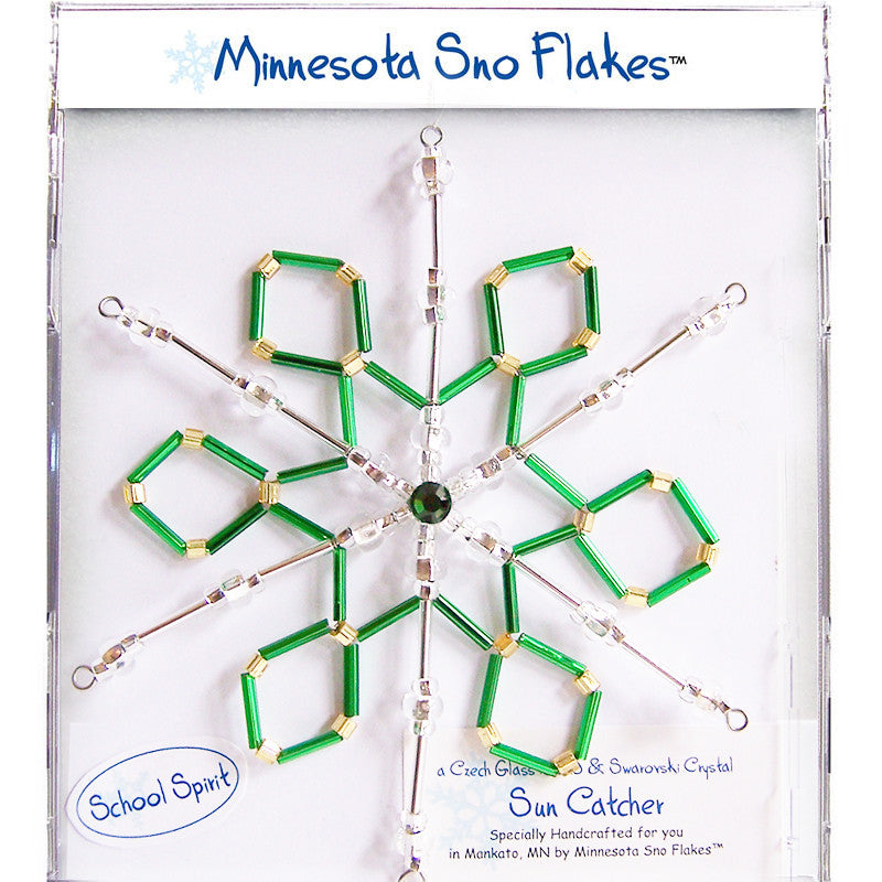 School Spirit – Green Diamonds with Gold